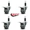Service Caster 3'' Gray Poly Swivel 1-1/8'' Expanding Stem Caster Set Total Lock Brake, 4PK SCC-EXTTL20S314-PPUB-118-4 - alternate 3